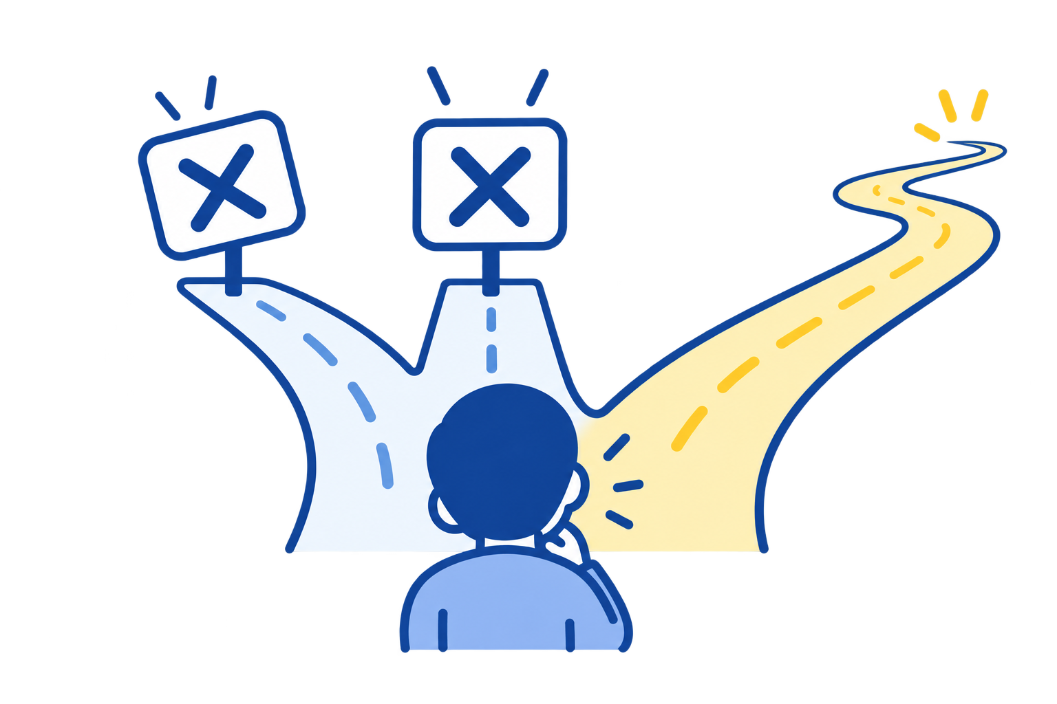 負ける方法は2つしかないことをあらわすイラスト